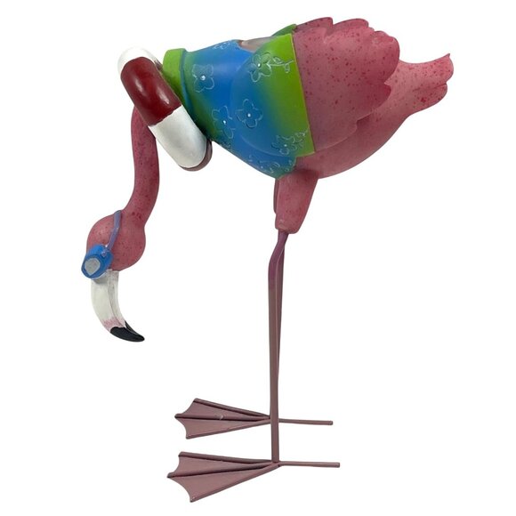 Tropical Pink Flamingo Family Flock Set 3 Tea Votive Candle Holders Beach Ocean - Picture 7 of 15